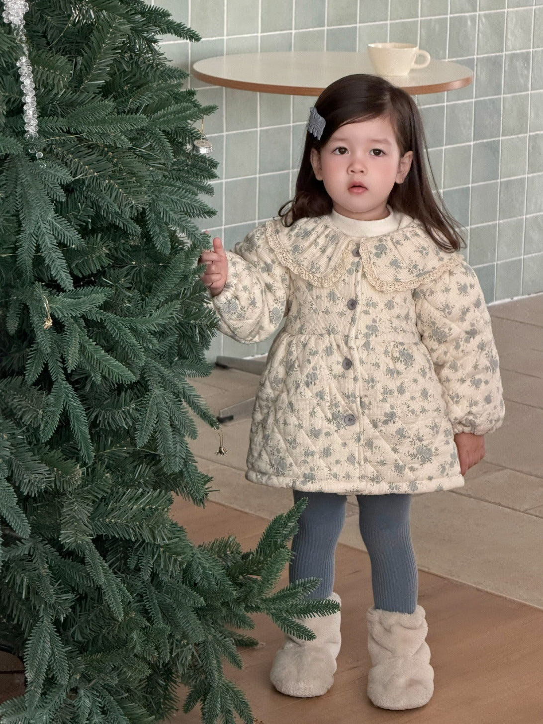 ショートコート・ジャケット・ジャンパー フリルビッグカラーAラインジャケット キルトコート【mh0011928】