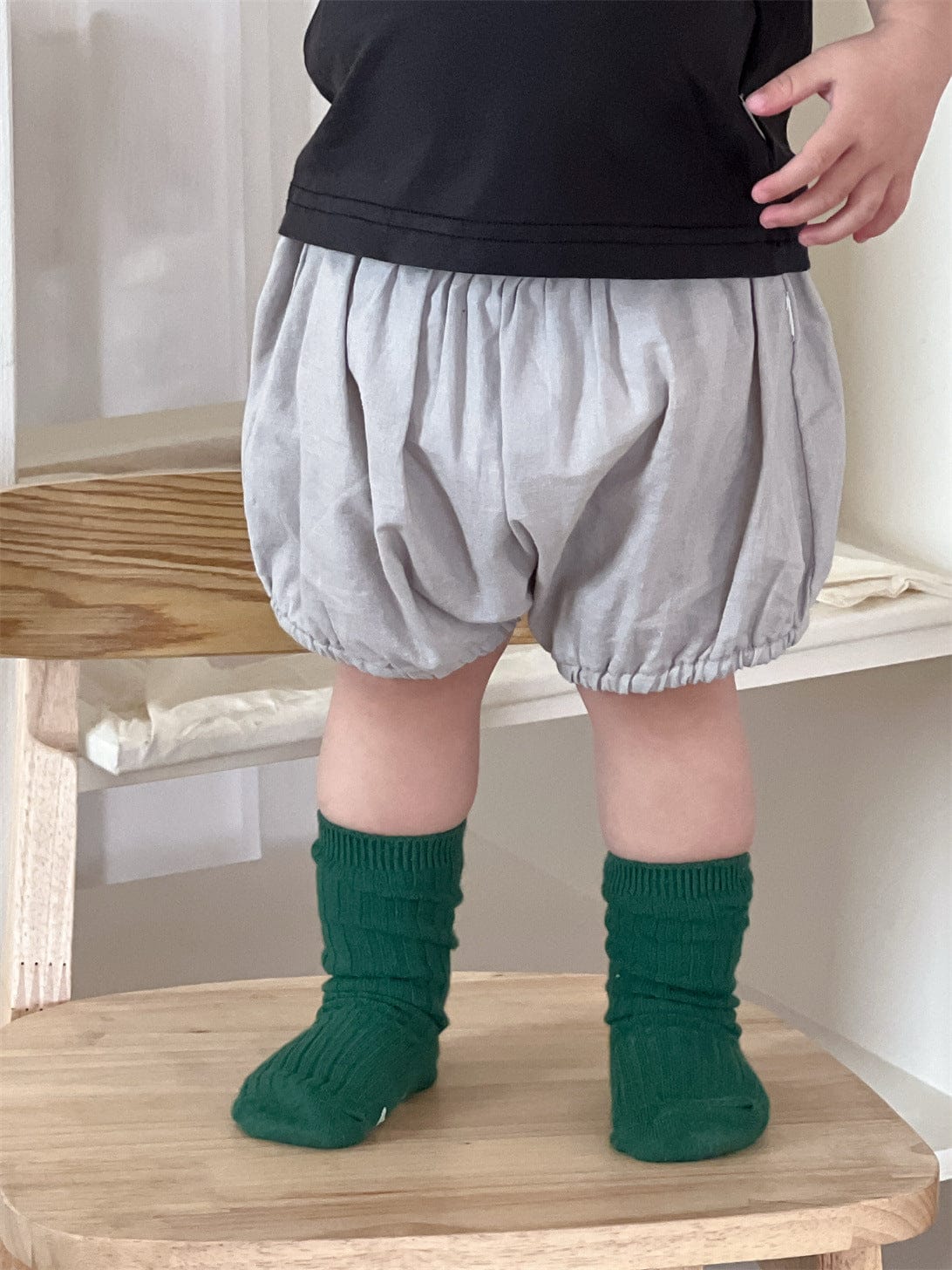 半袖セットアップ Casual shorts / 73cm アップリケ半袖Tシャツ/バルーンショートパンツ【mh0009910】