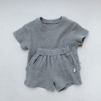 半袖セットアップ Gray / 6M 66cm ベビー セットアップ 半袖 Tシャツ パンツ【mh0000977】