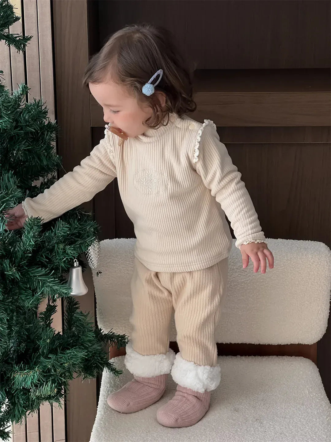 ベスト ベビーベスト フラワープリントショルダーフリル前あきキルティングジレアウターベスト【mh0007809】