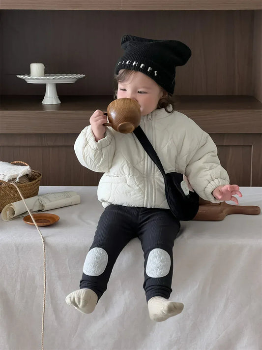 ショートコート・ジャケット・ジャンパー ベビーアウター シンプルキルティングパデッドブルゾンジャケット【mh0008091】