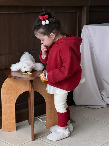 長袖セットアップ ベビートップス/パンツ ぽんぽんフーディ長袖スウェットパーカー/レッグウォーマードッキングレギンスパンツ【mh0008140】