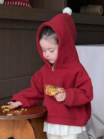 長袖セットアップ ベビートップス/パンツ ぽんぽんフーディ長袖スウェットパーカー/レッグウォーマードッキングレギンスパンツ【mh0008140】