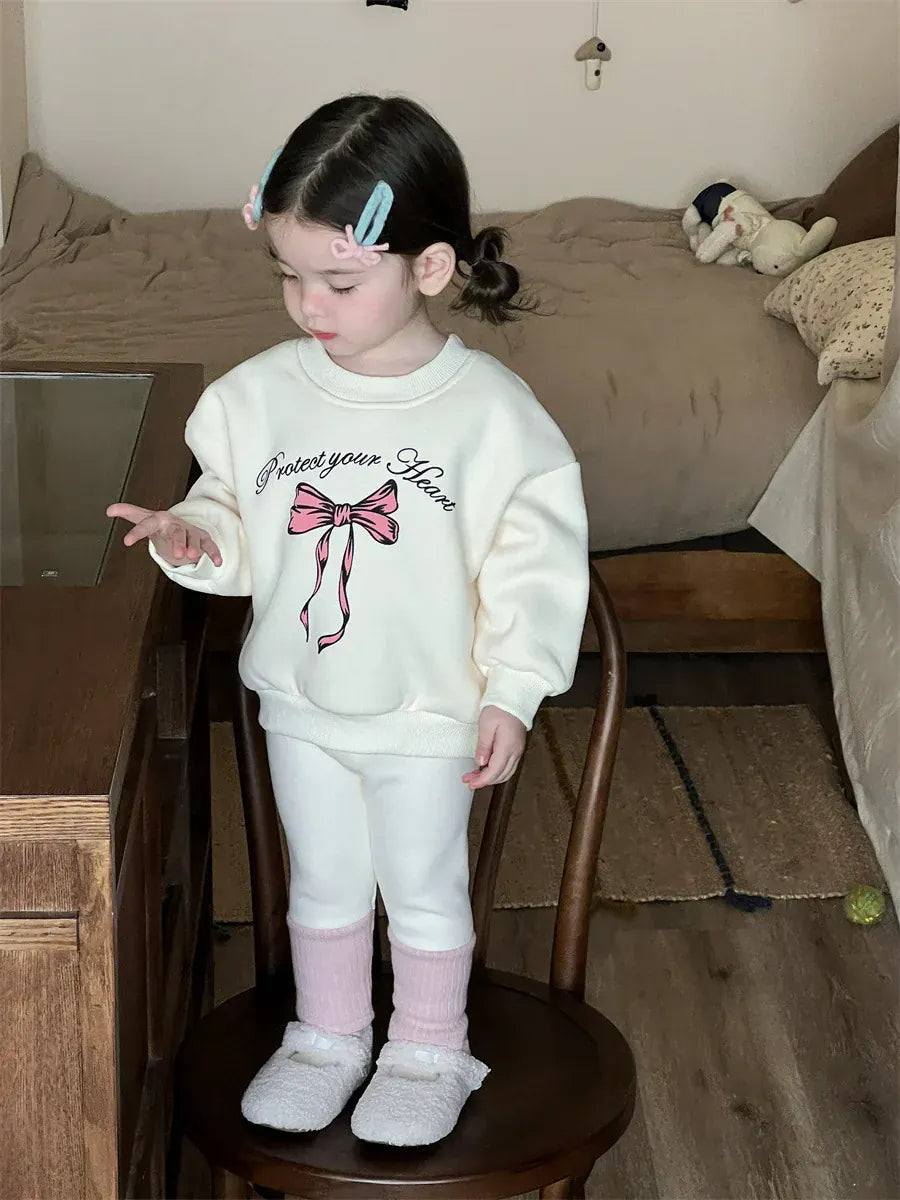 トレーナー・フーディ ベビーキッズトップス プリント裏フリース長袖スウェットトレーナー【mh0008377】