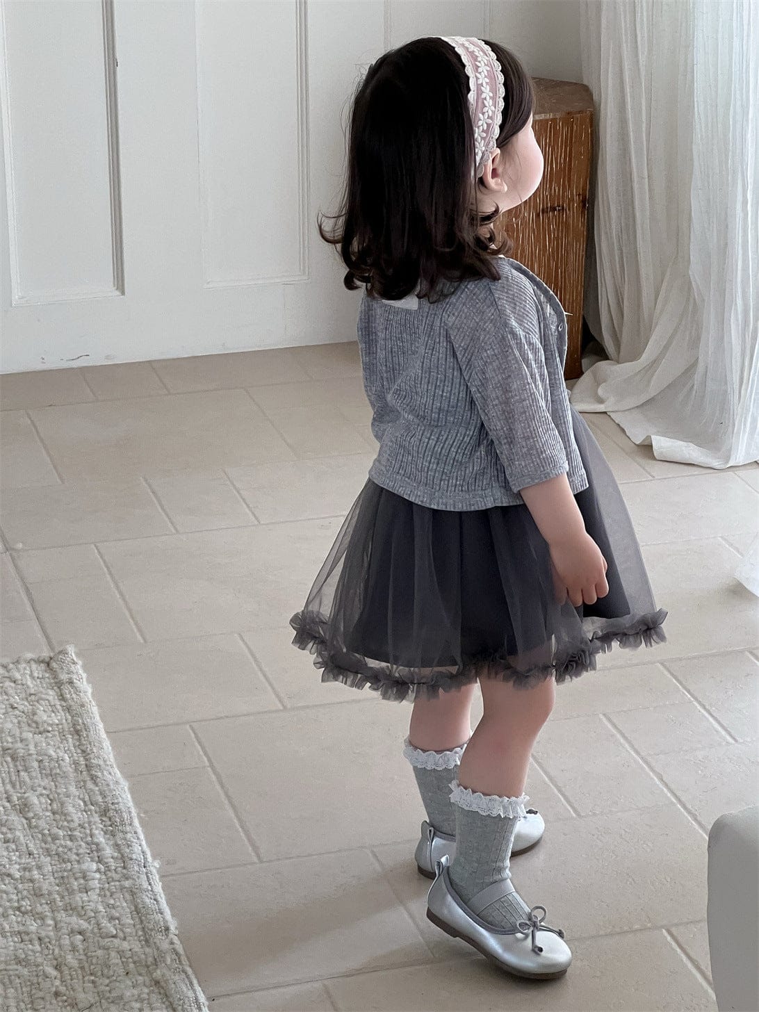 ノースリーブワンピース ショートスリーブボレロカーディガン/フラワープリントキャミソールチュールスカートワンピース【mh0009899】