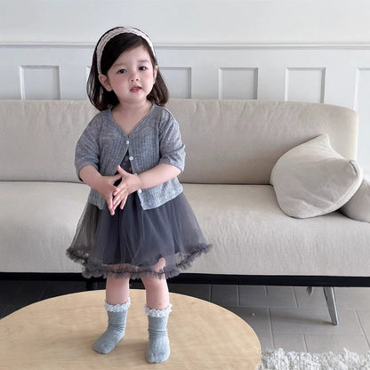 ノースリーブワンピース ショートスリーブボレロカーディガン/フラワープリントキャミソールチュールスカートワンピース【mh0009899】