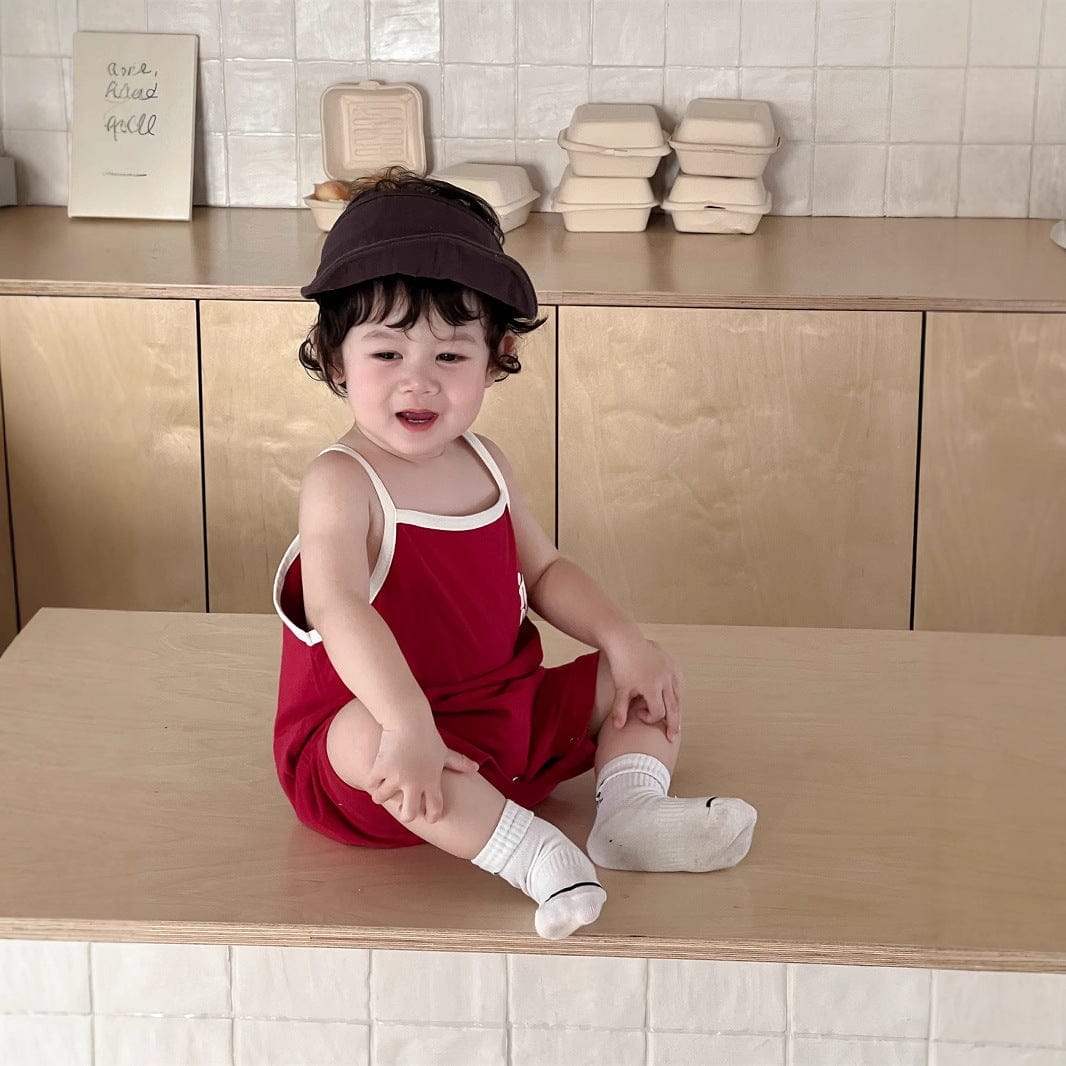 ノースリーブジャンプスーツ ロゴプリントキャミソールジャンプスーツ【mh0009912】