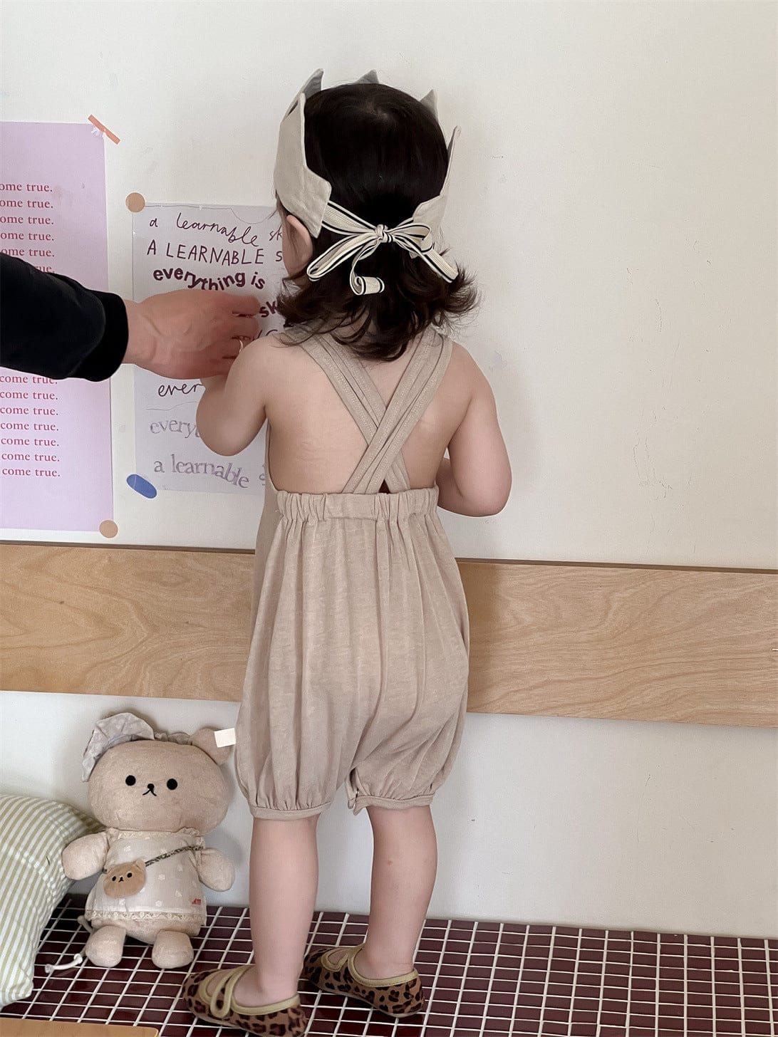 ノースリーブロンパース ノースリーブドレープジャンプスーツ【mh0009916】