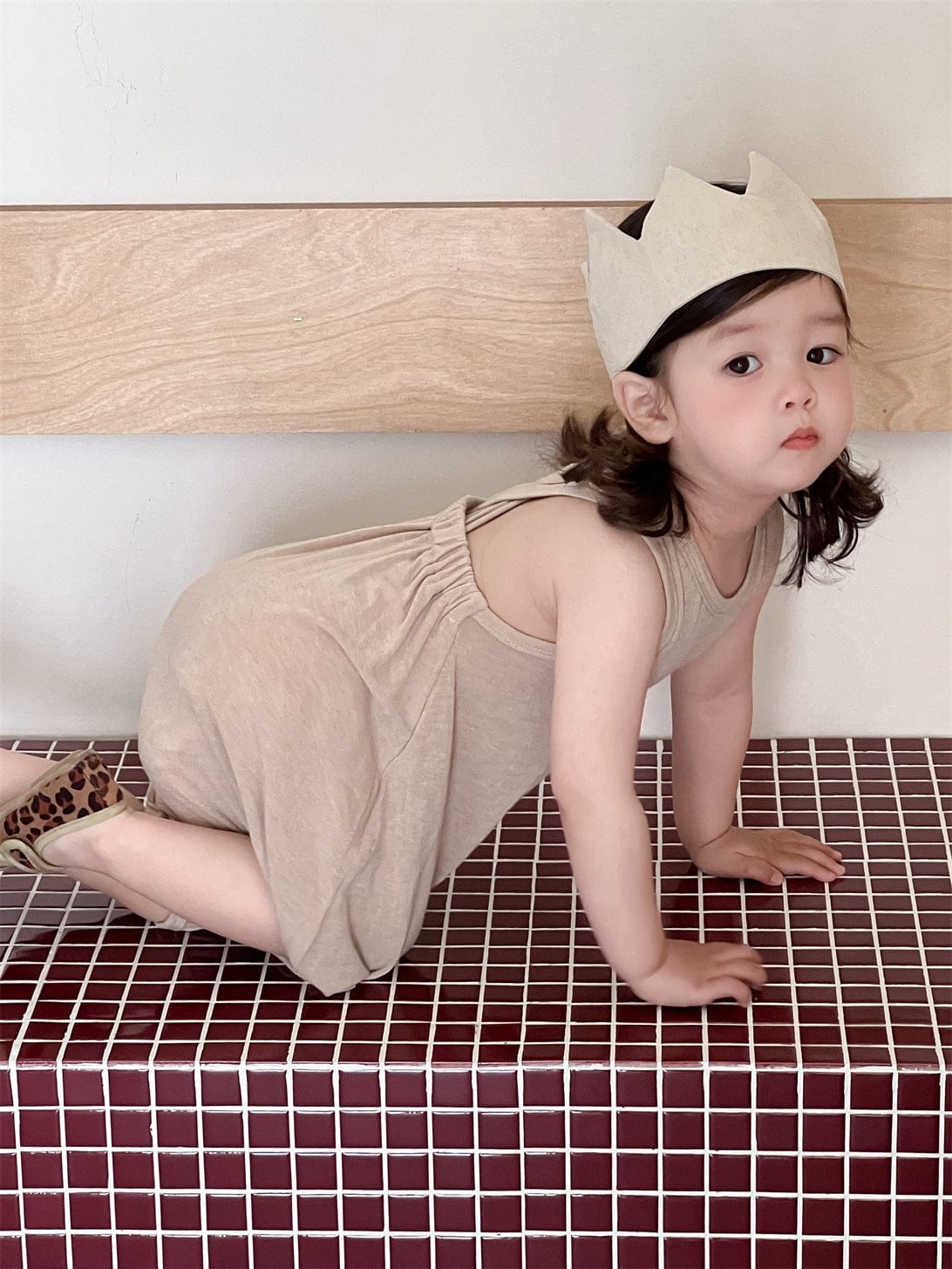 ノースリーブロンパース ノースリーブドレープジャンプスーツ【mh0009916】