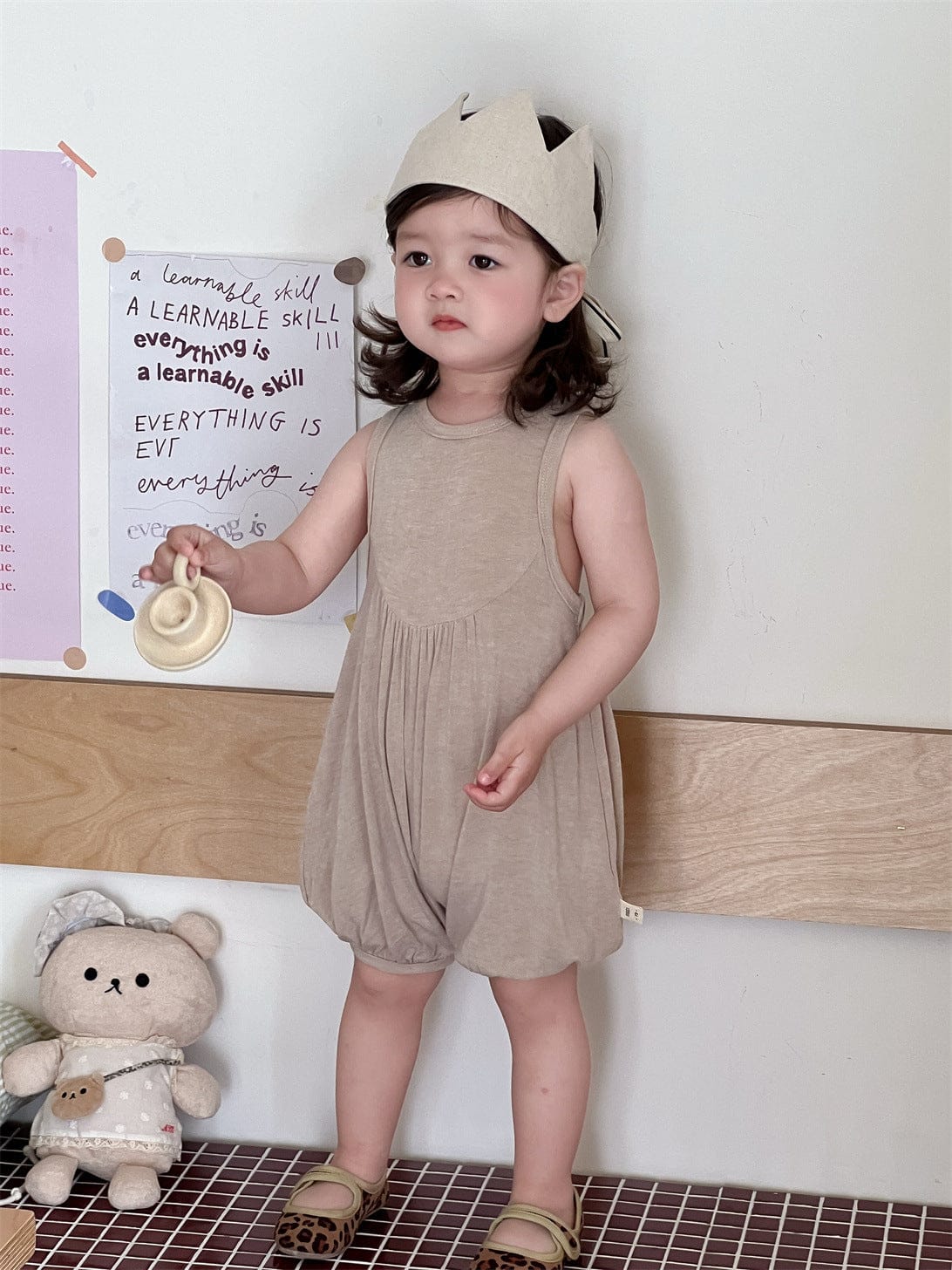 ノースリーブロンパース ノースリーブドレープジャンプスーツ【mh0009916】