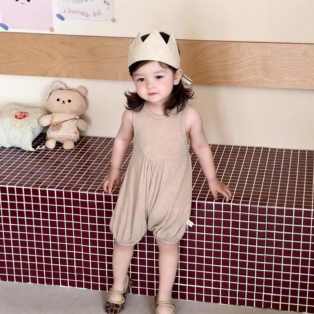 ノースリーブロンパース ノースリーブドレープジャンプスーツ【mh0009916】