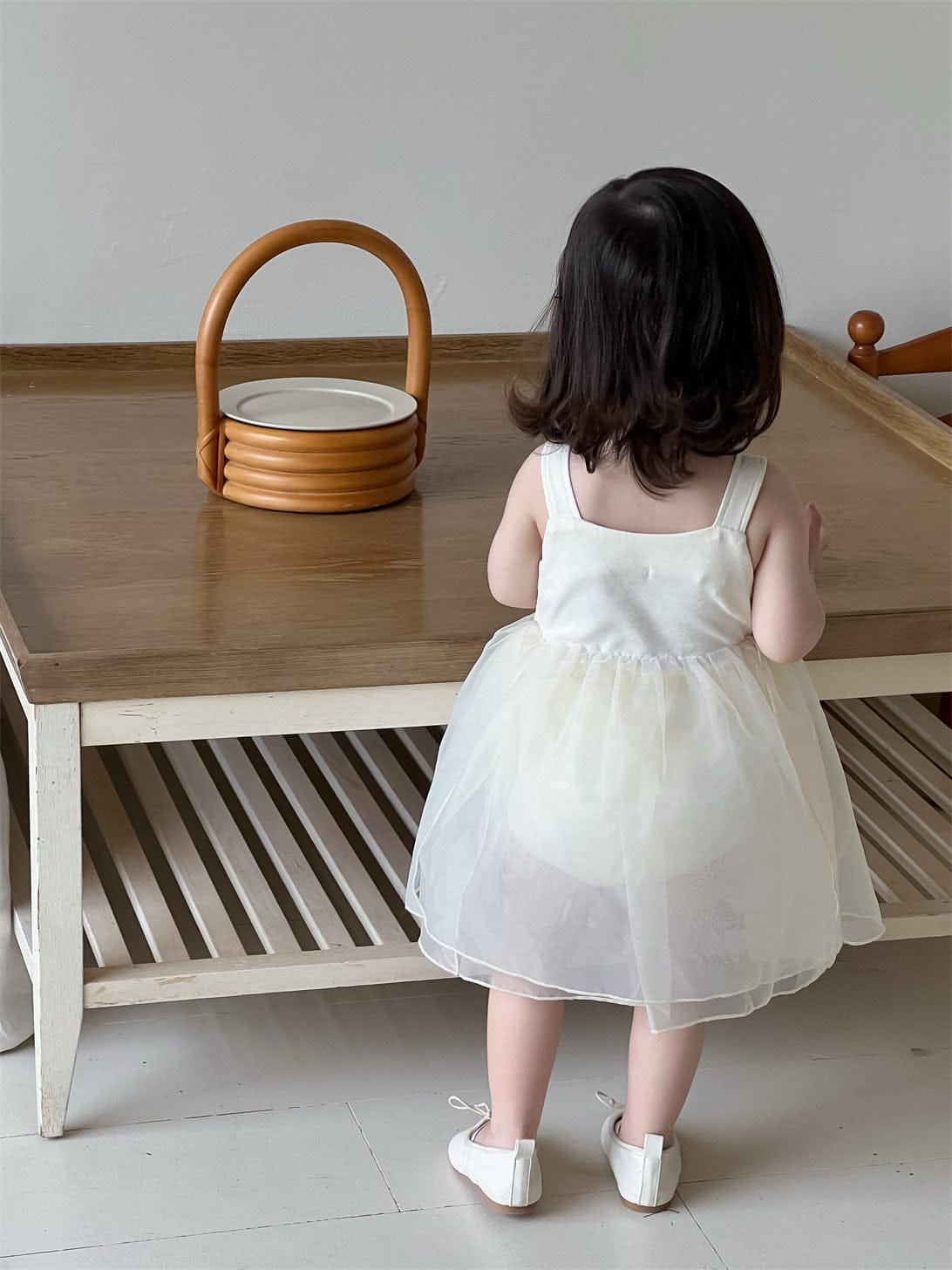 ノースリーブワンピース メッシュスカートキャミソールドレスワンピース【mh0009920】