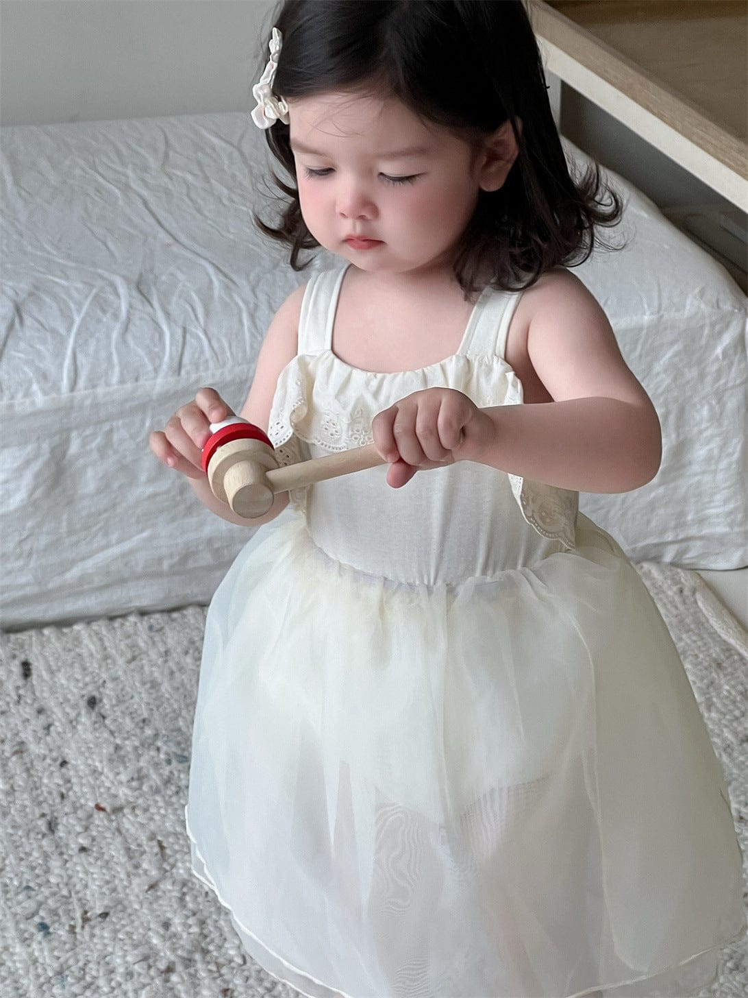 ノースリーブワンピース メッシュスカートキャミソールドレスワンピース【mh0009920】