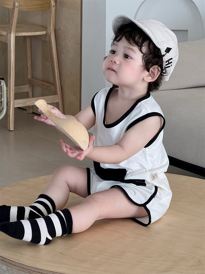 ノースリーブセットアップ ビッグポケットノースリーブタンクトップ+ショートパンツ【mh0009921】