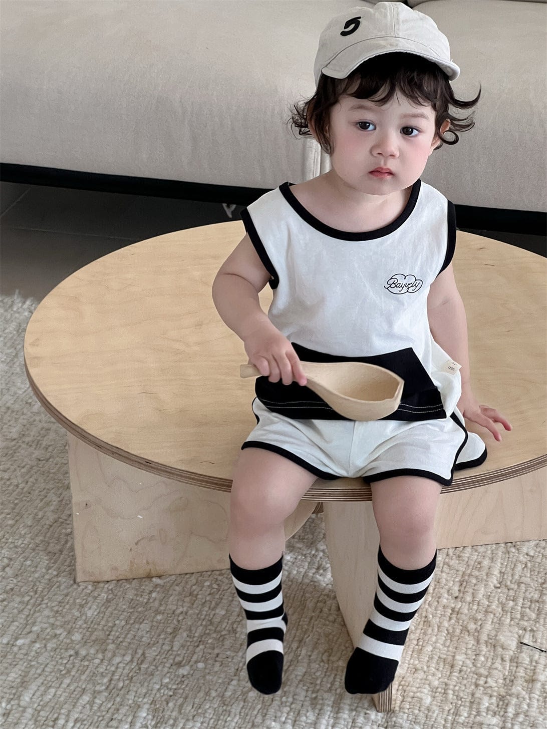 ノースリーブセットアップ ビッグポケットノースリーブタンクトップ+ショートパンツ【mh0009921】