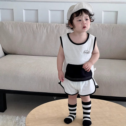 ノースリーブセットアップ ビッグポケットノースリーブタンクトップ+ショートパンツ【mh0009921】