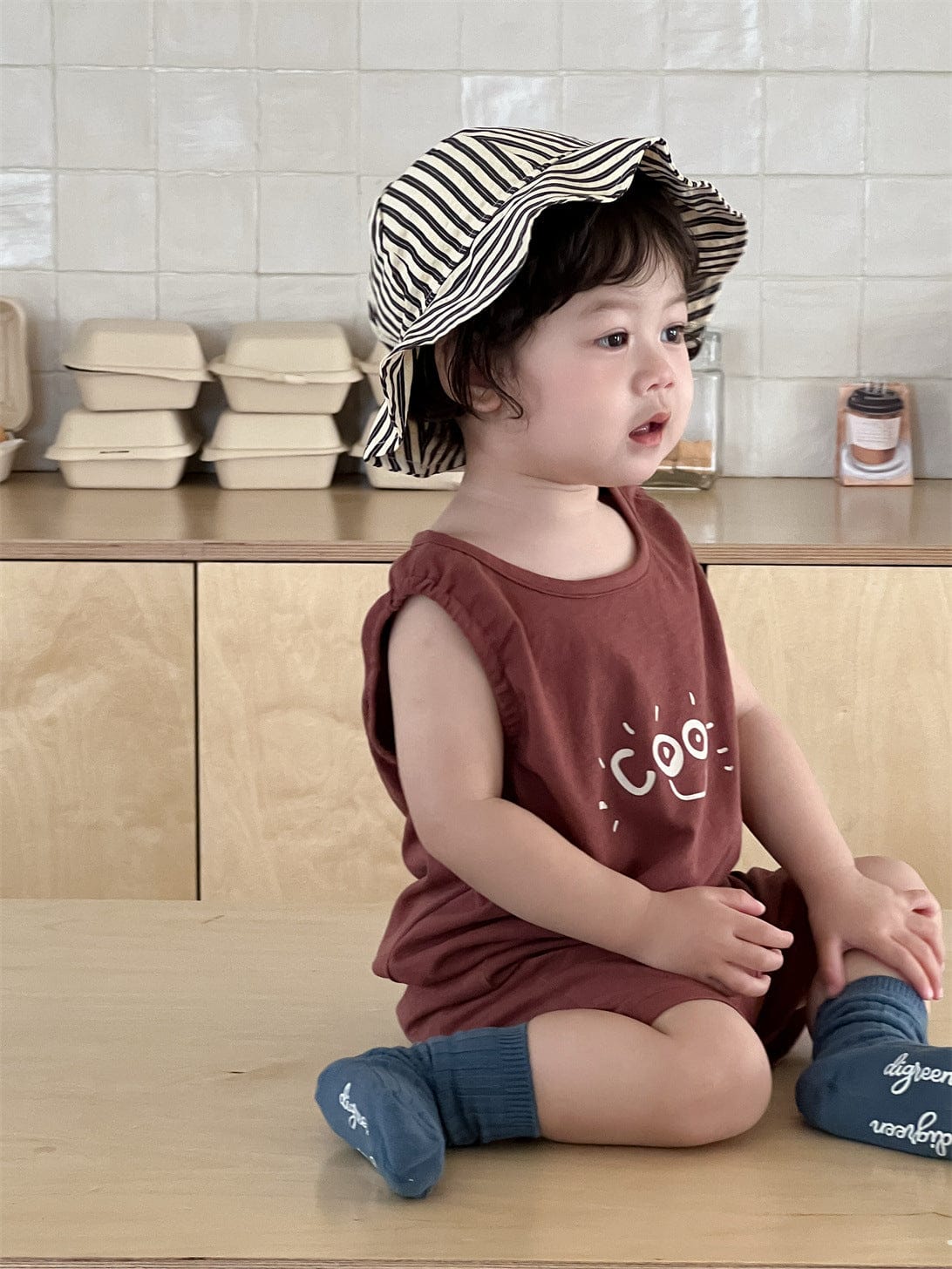 ノースリーブセットアップ ロゴプリントタンクトップ+ショートパンツ【mh0009926】