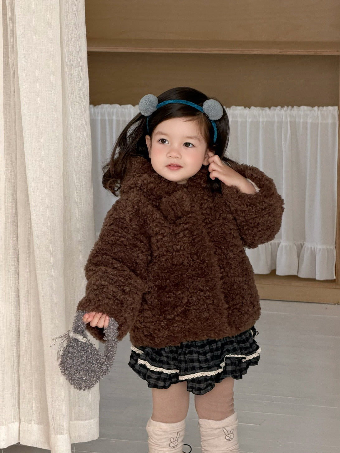 ショートコート・ジャケット・ジャンパー くま耳フーディボアジャケット アウター コート【mh0011926】