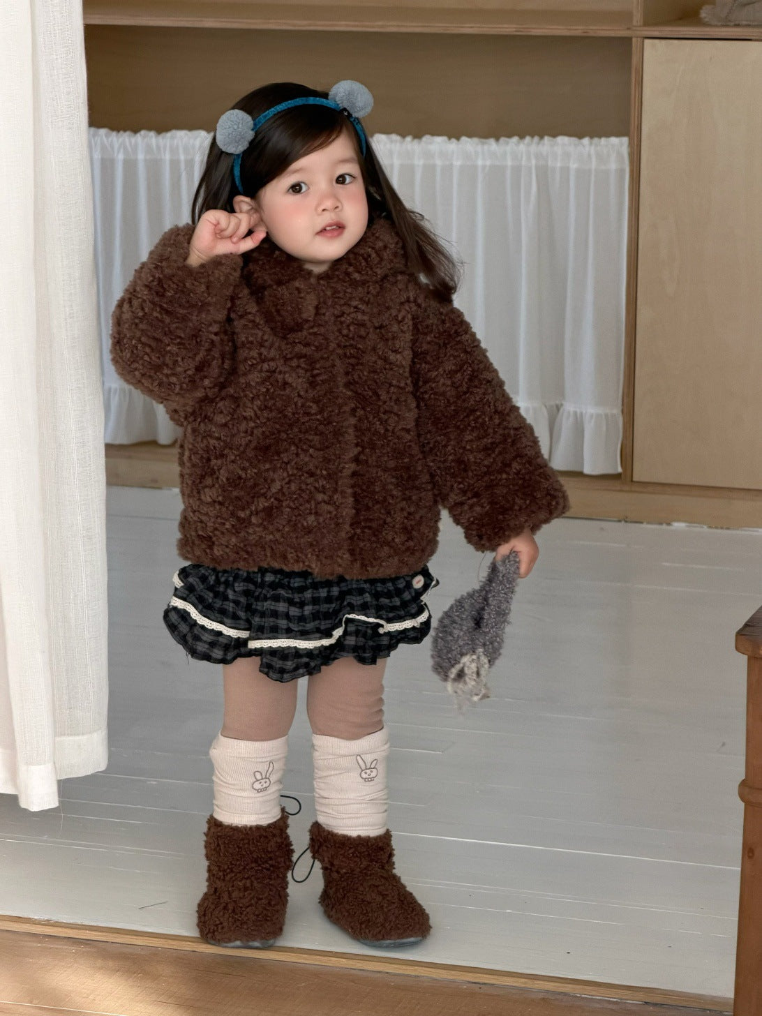 ショートコート・ジャケット・ジャンパー くま耳フーディボアジャケット アウター コート【mh0011926】