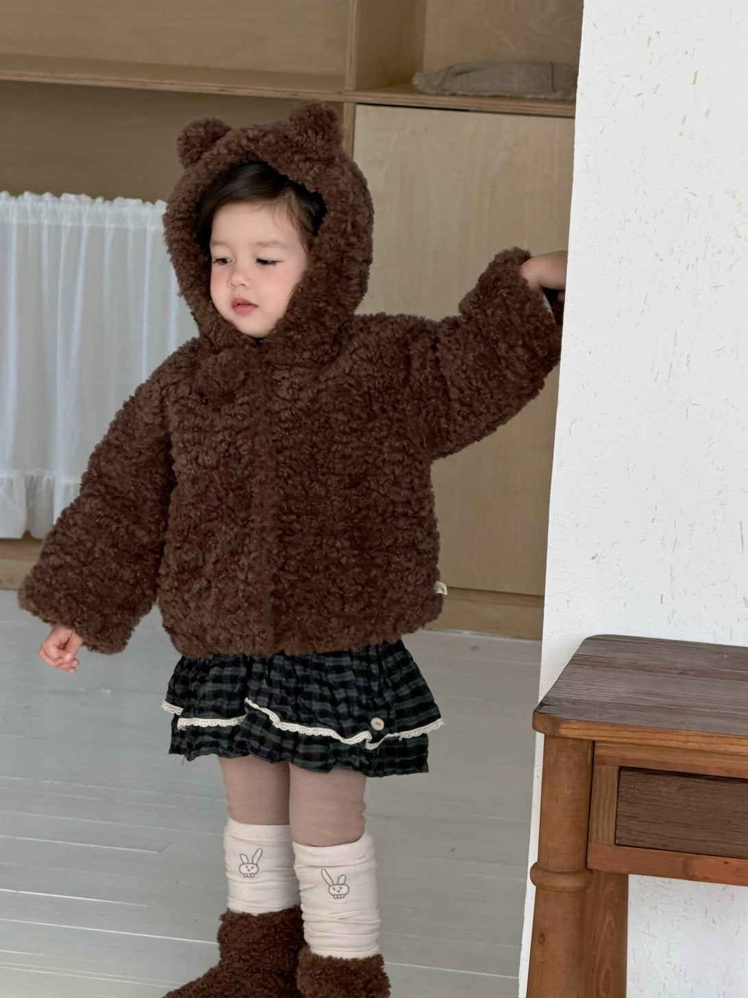 ショートコート・ジャケット・ジャンパー くま耳フーディボアジャケット アウター コート【mh0011926】