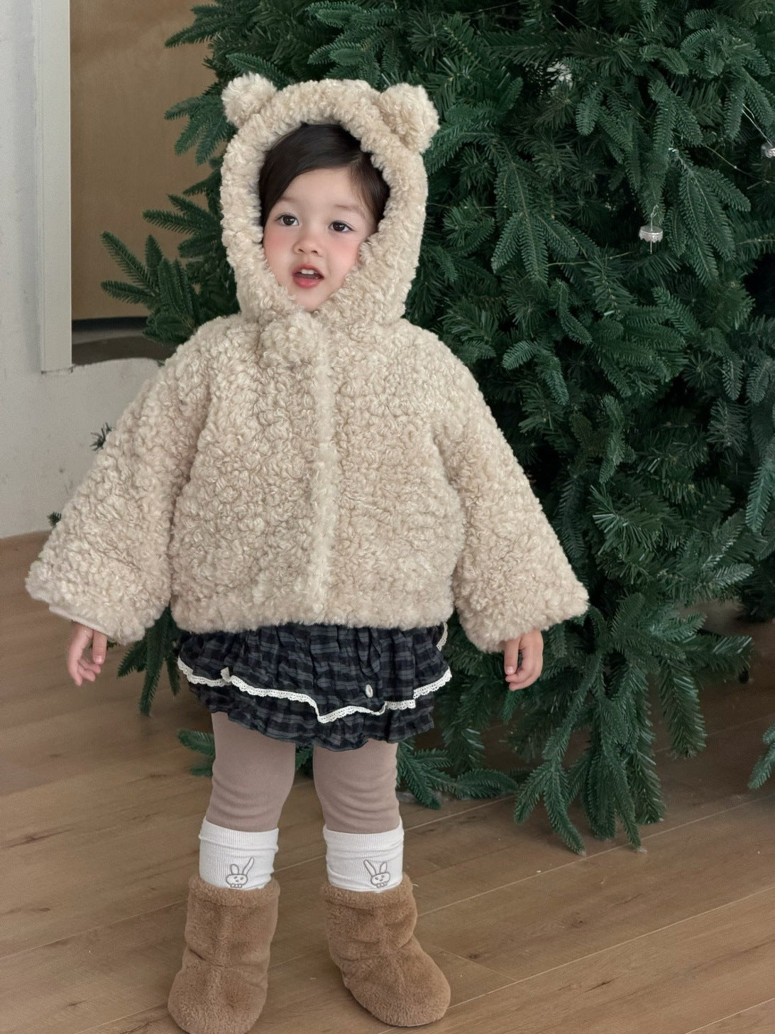 ショートコート・ジャケット・ジャンパー くま耳フーディボアジャケット アウター コート【mh0011926】