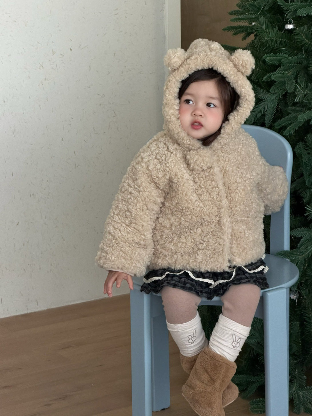 ショートコート・ジャケット・ジャンパー くま耳フーディボアジャケット アウター コート【mh0011926】