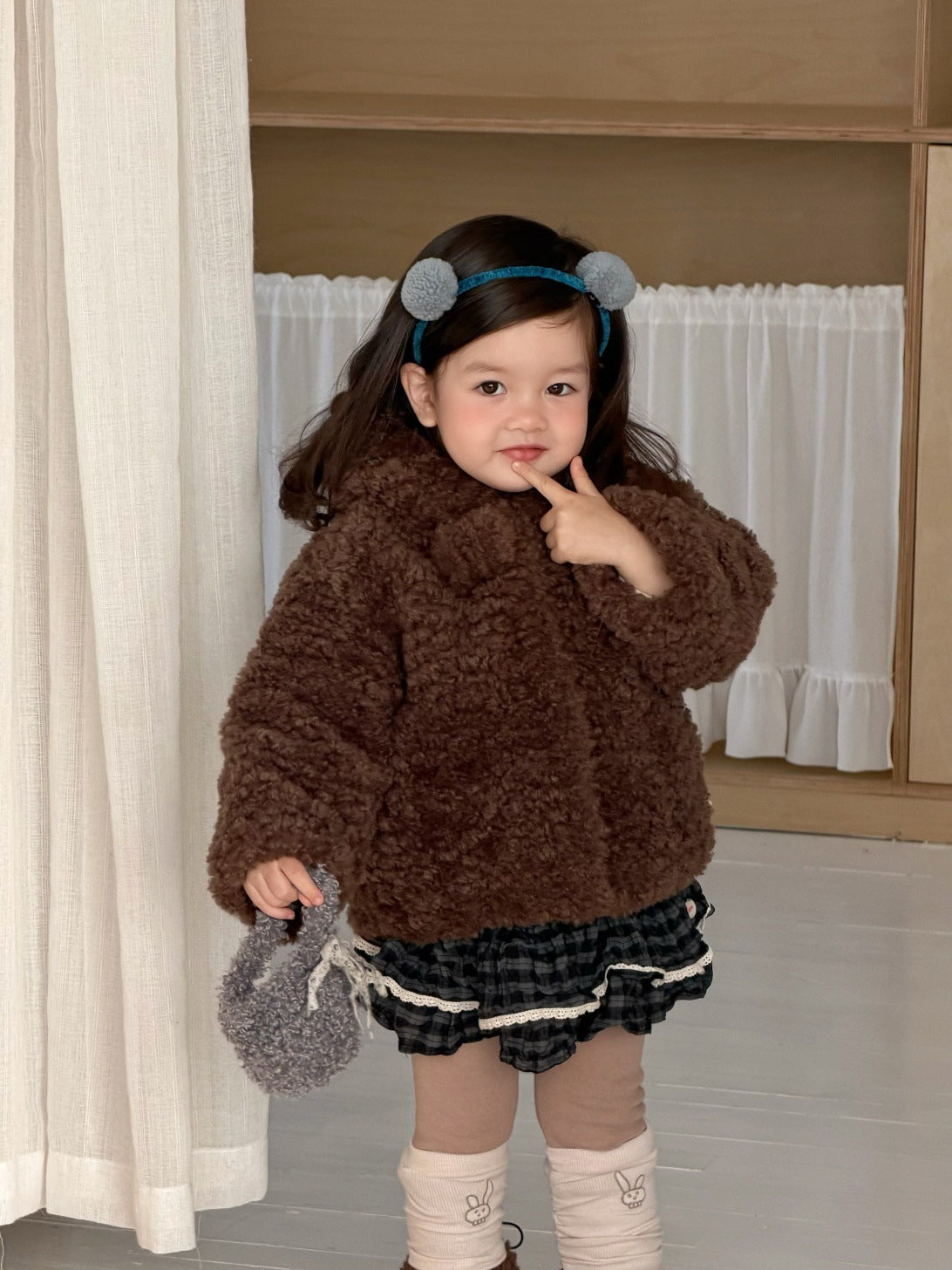 ショートコート・ジャケット・ジャンパー くま耳フーディボアジャケット アウター コート【mh0011926】