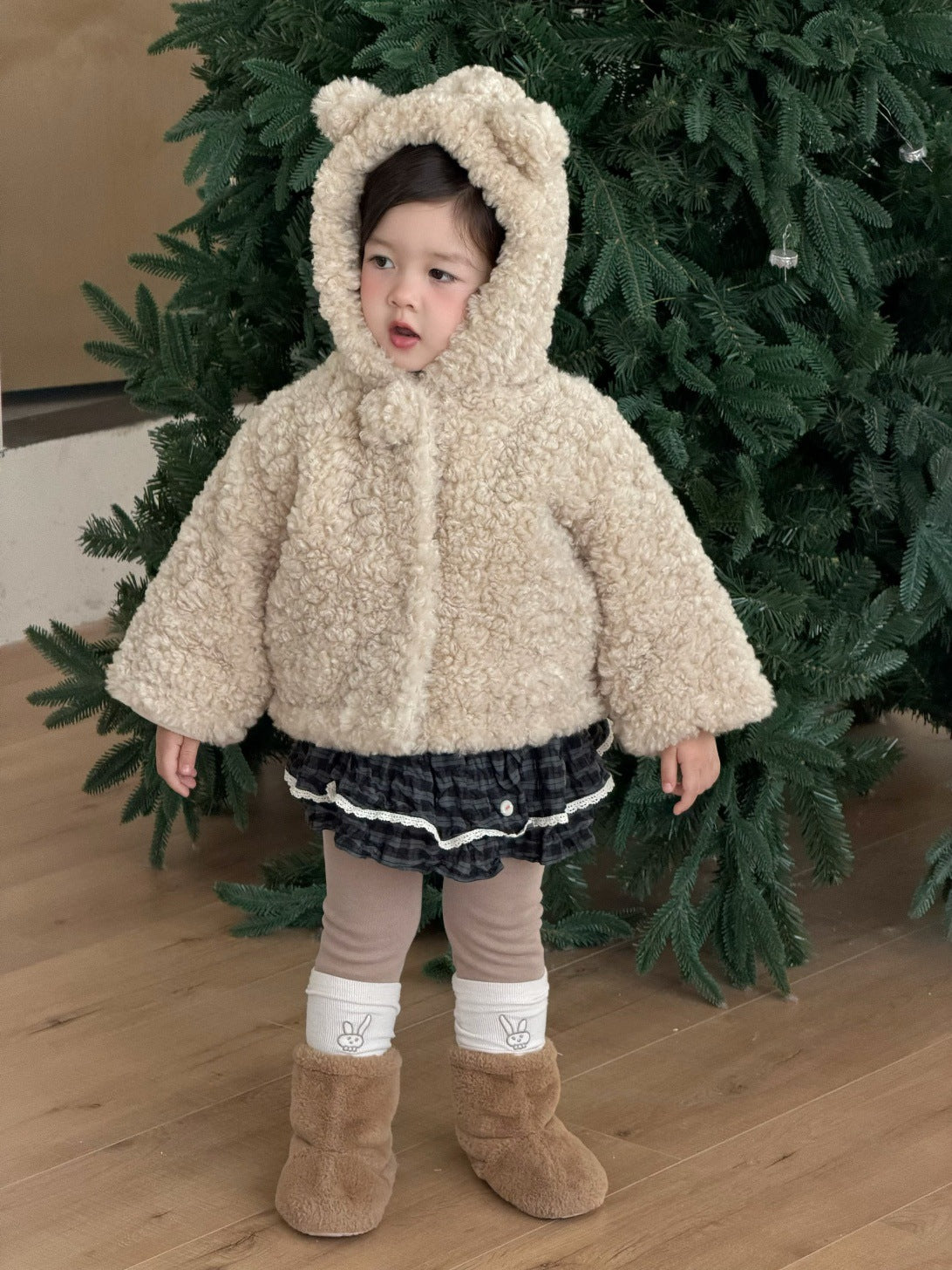 ショートコート・ジャケット・ジャンパー くま耳フーディボアジャケット アウター コート【mh0011926】