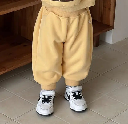 長袖セットアップ pants / 9M  73CM ベビーキッズトップス/パンツ ねこプリント裏フリース長袖スウェットトレーナー/ロングスウェットパンツ【mh0008426】