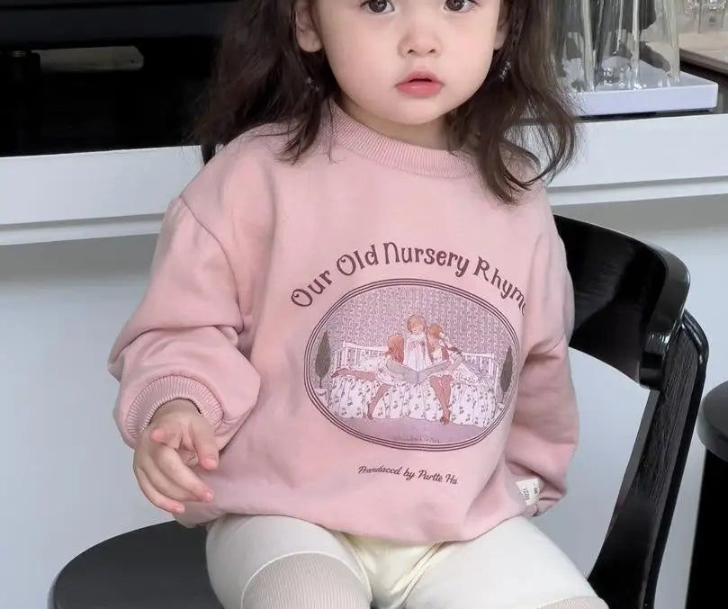 トレーナー・フーディ pink fleece tops / 9M  73CM ベビーキッズトップス リボン/ベアくまプリント裏フリース長袖スウェットプルオーバートレーナー【mh0007734】