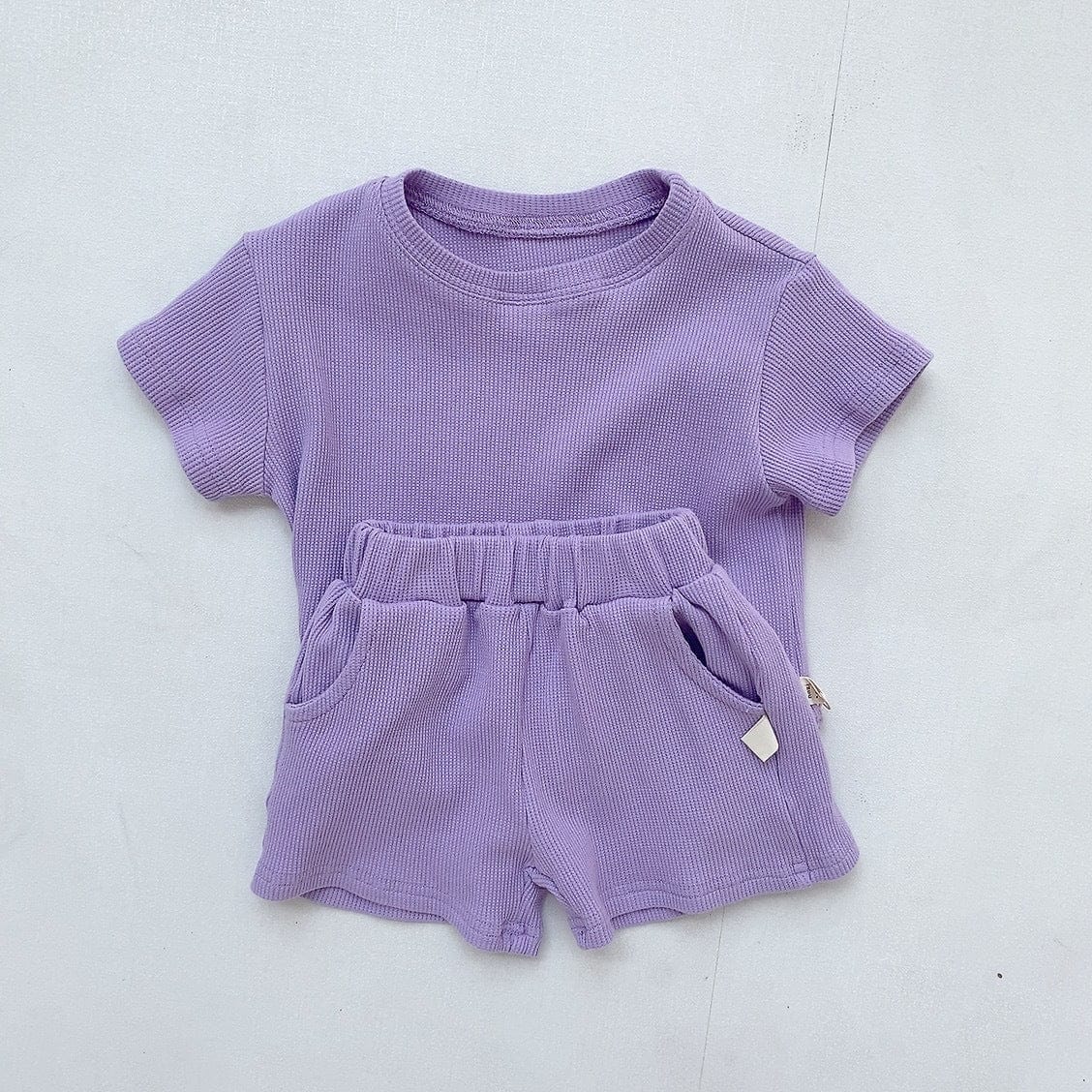 半袖セットアップ Purple / 6M 66cm ベビー セットアップ 半袖 Tシャツ パンツ【mh0000977】