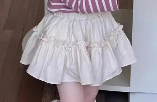 長袖セットアップ skirts / 9M  73CM ベビートップス/スカート ラッフル襟ボーダー長袖Tシャツ/フリルミニケーキスカート【mh0008343】