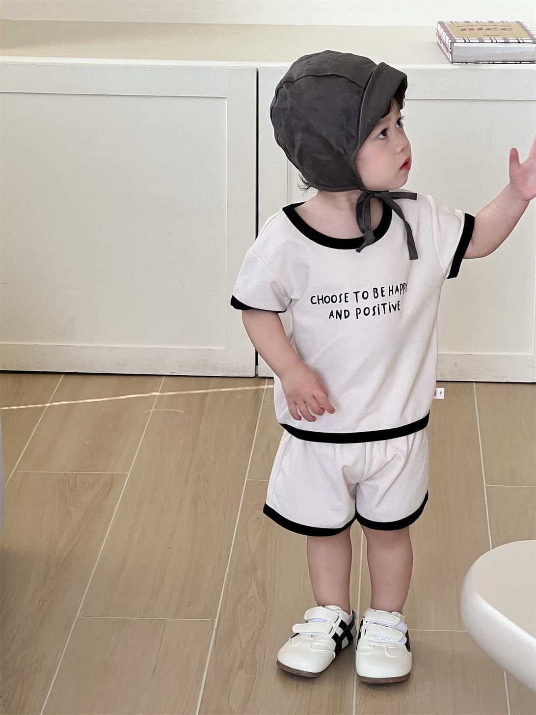 半袖セットアップ レターロゴプリント半袖Tシャツ+ショートパンツセットアップ 2点セット【mh0009923】