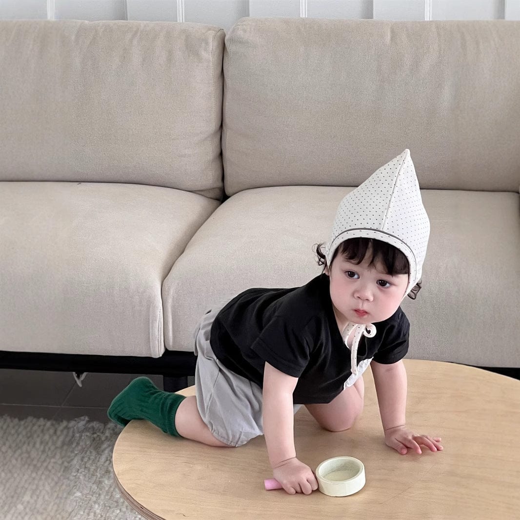 半袖セットアップ アップリケ半袖Tシャツ/バルーンショートパンツ【mh0009910】