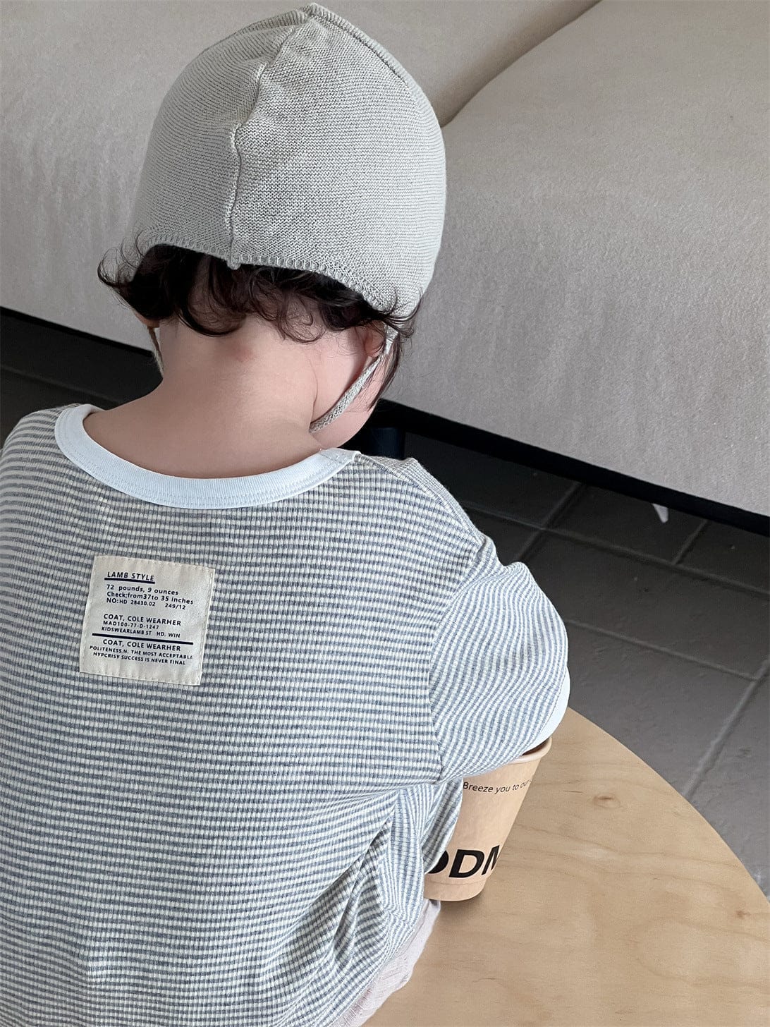 半袖セットアップ ボーダーバイピング半袖Tシャツ+ルーズハーフパンツ【mh0009930】