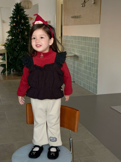 長袖セットアップ フリルキャミベスト/長袖Tシャツ/ロングフリースパンツ【mh0011927】