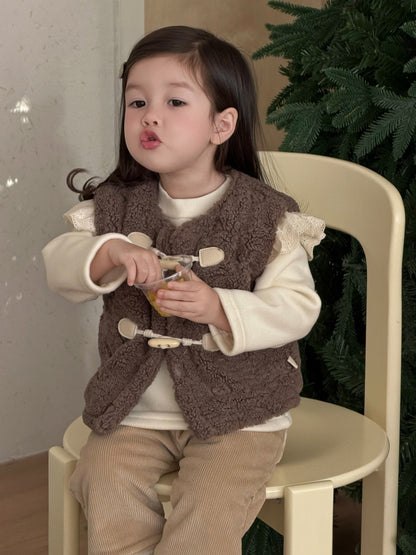 長袖セットアップ ボアフリースベスト/フリースTシャツ/裏フリースパンツ【mh0011929】