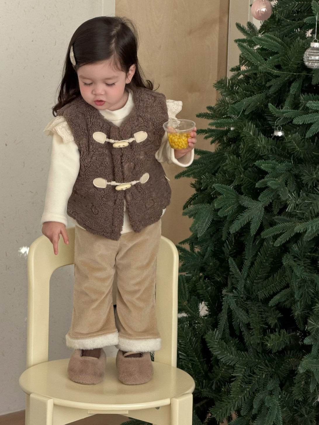 長袖セットアップ ボアフリースベスト/フリースTシャツ/裏フリースパンツ【mh0011929】