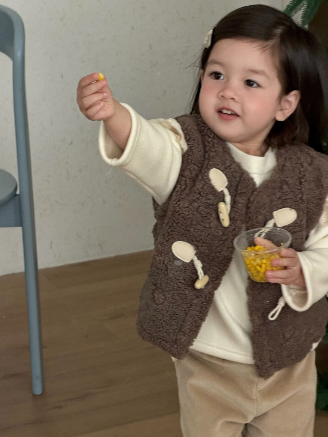 長袖セットアップ ボアフリースベスト/フリースTシャツ/裏フリースパンツ【mh0011929】