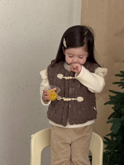 長袖セットアップ ボアフリースベスト/フリースTシャツ/裏フリースパンツ【mh0011929】