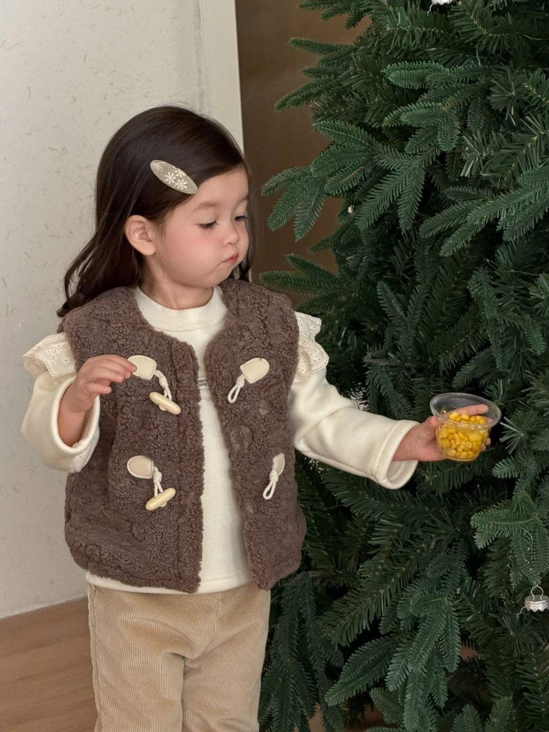 長袖セットアップ ボアフリースベスト/フリースTシャツ/裏フリースパンツ【mh0011929】