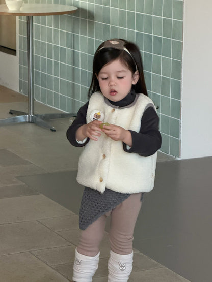 長袖セットアップ ボアベスト/長袖Tシャツ/レギンスパンツ【mh0011935】