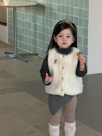 長袖セットアップ ボアベスト/長袖Tシャツ/レギンスパンツ【mh0011935】