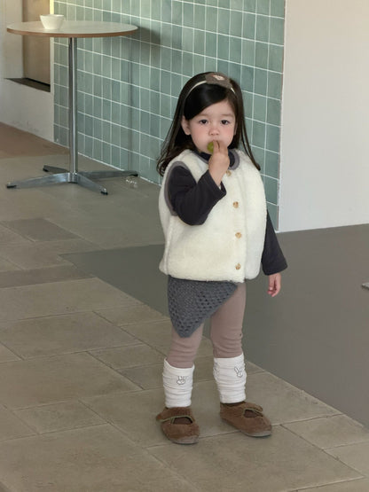 長袖セットアップ ボアベスト/長袖Tシャツ/レギンスパンツ【mh0011935】