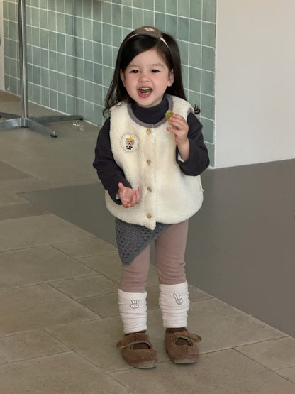 長袖セットアップ ボアベスト/長袖Tシャツ/レギンスパンツ【mh0011935】