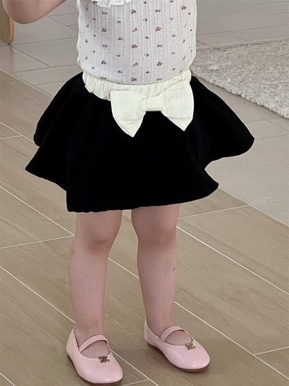 ノースリーブセットアップ Wrap fart shorts / 73cm ビッグ襟ノースリーブTシャツ/ビッグリボンスカート【mh0009909】