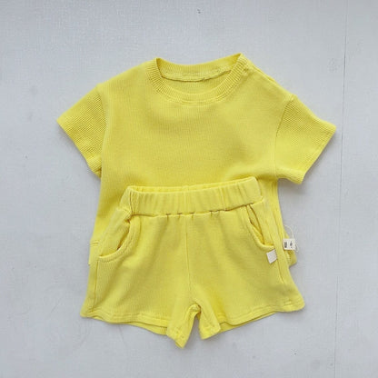 半袖セットアップ Yellow / 6M 66cm ベビー セットアップ 半袖 Tシャツ パンツ【mh0000977】