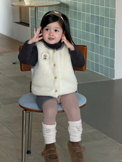 フリルエッジベスト/長袖Tシャツ/裏フリースデニムパンツ【mh0011936】