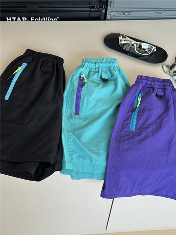 Nylon Utility Shorts メッシュジップ ショートパンツ【mh0012968】 snidols ハーフパンツ・ショートパンツ