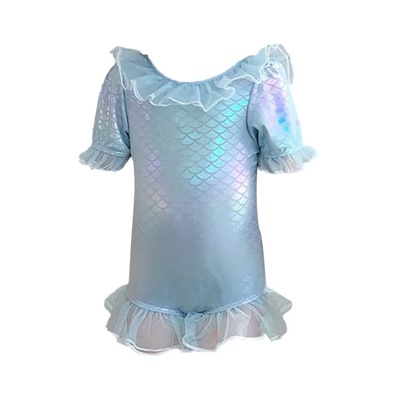 One-Piece Short-Sleeve Mermaid Swimwear ラッフル 半袖ワンピース水着【mh0013333】 mamahalo kids ベビー用水着